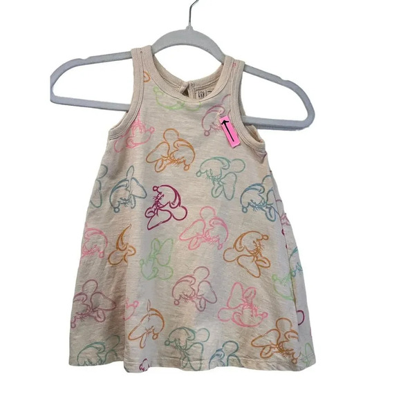 Baby Gap/Disney 3Toddler Multiple ColorsTrapeze Minnie Face  Dress - Picture 2 of 13